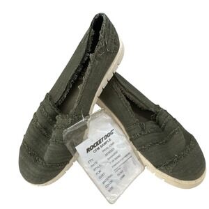 NEW Rocket Dog Womens Sarai Radio Woodward Cotton Flat Sneakers Olive US Size‎ 6